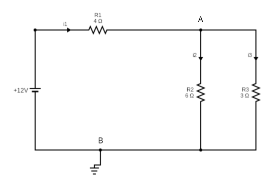 Circuit Analysis Example with Kirchhoff Laws
