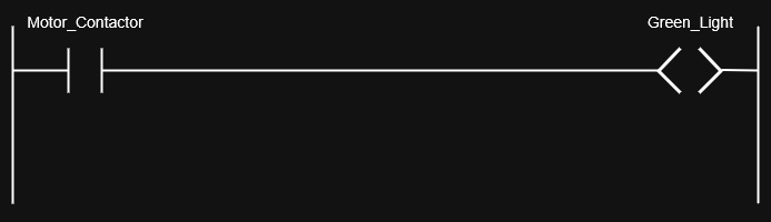 Motor Start green light Ladder