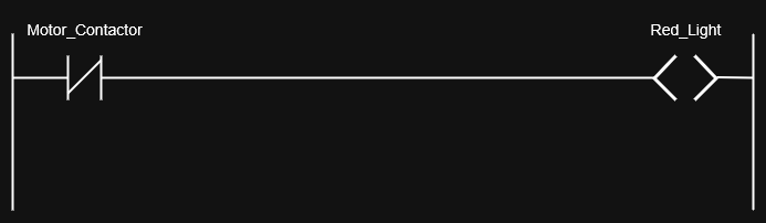 Motor Stop red light Ladder