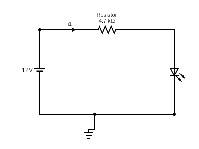 Resistor and LED DC circuit